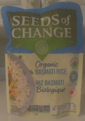 Organic Basmati Rice front packaging
