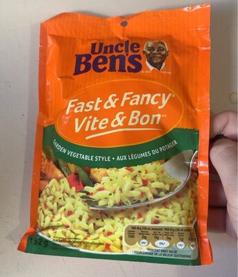 Riz aux legumes de potager front packaging