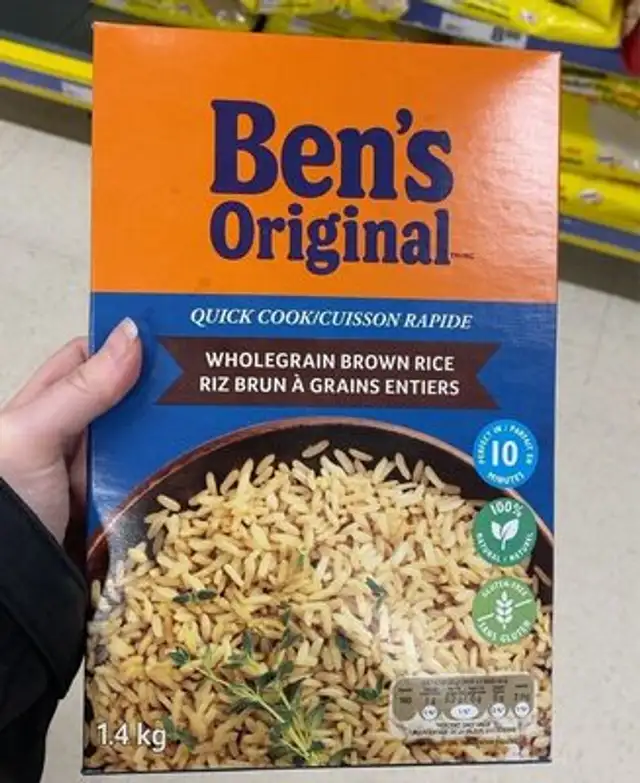 Riz brun à grains entiers