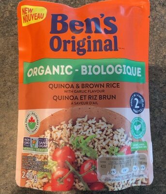 Organic Quinoa & Brown Rice with Garlic Flavour