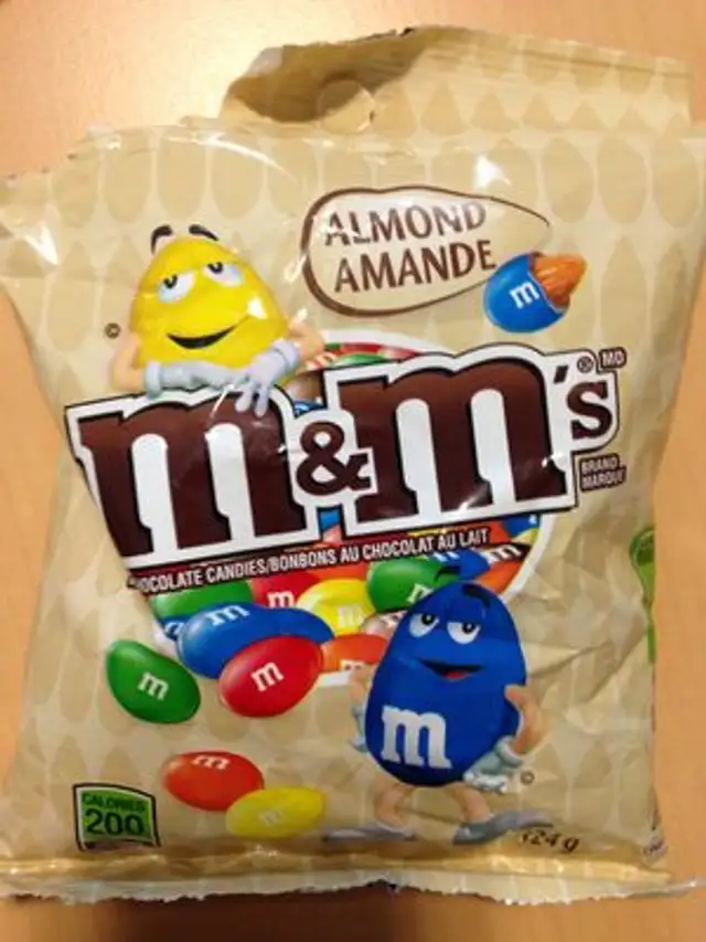 M &M'S Bonbons Au Chocolat Au Lait Amande ingredients label