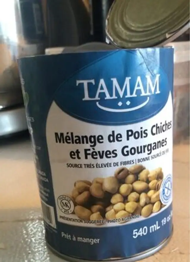 Melange de pois chiches et fèves gourganes