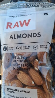 Almonds front packaging