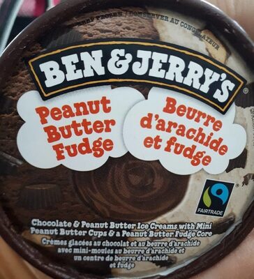 Beurre d'arachide et fudge front packaging