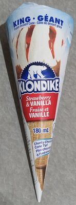 Strawberry & Vanilla Frozen Dessert Cone