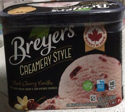 Dark cherry vanilla ice cream