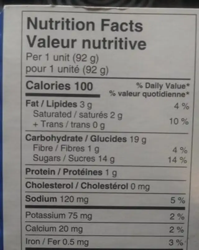 Snack pack chocolate pudding skim milk nutrition facts table