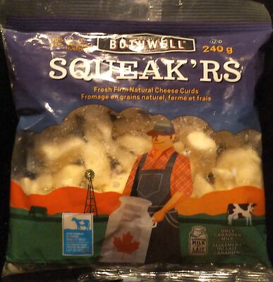 Sqeakers Fresh Firm Natural Cheese Curds 30% MF, 41% Moisture
