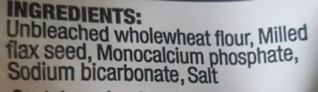 Pancake & Waffle Mix ingredients label