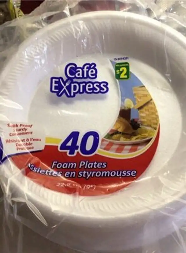Foam paper plates