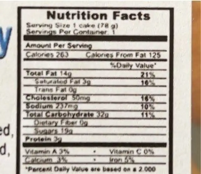 cocada joselito nutrition facts table
