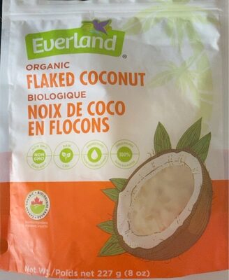 Flaked Coconut, Organic front packaging