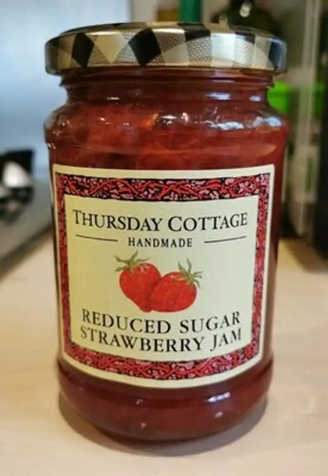 Reduced sugar strawberry jam