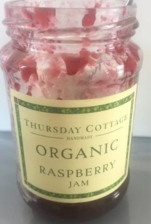 Organic raspberry jam