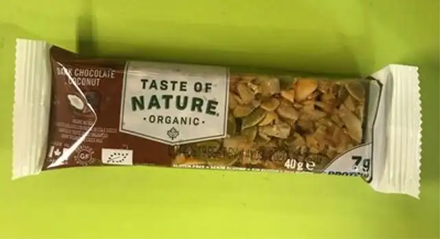 Barrita de frutos secos orgánicos
