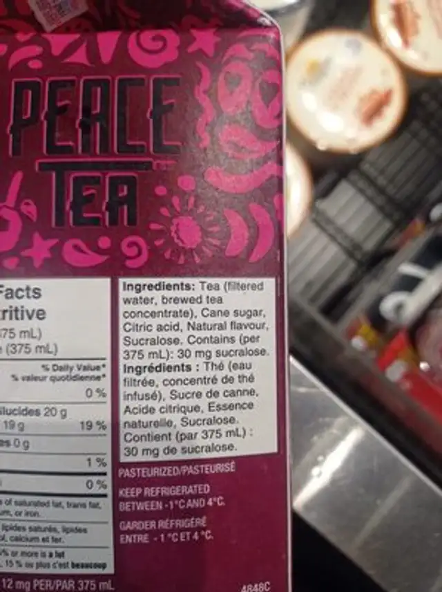 Razzleberry ingredients label