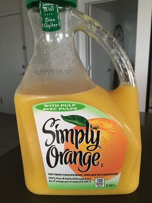 Orange juice front packaging