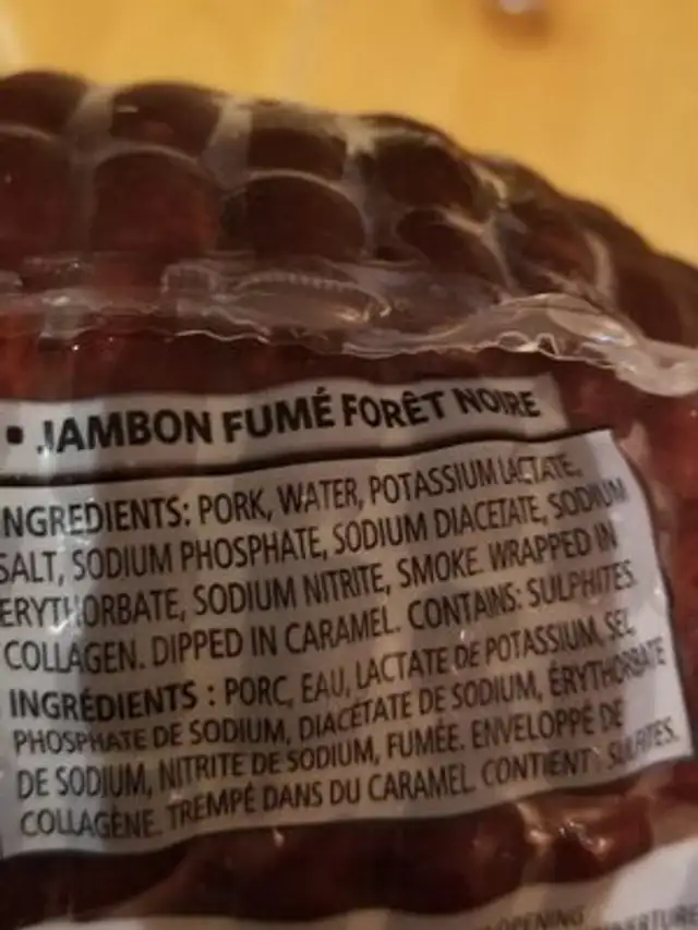 Semen ingredients label