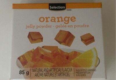 Gelée en poudre à l’orange front packaging