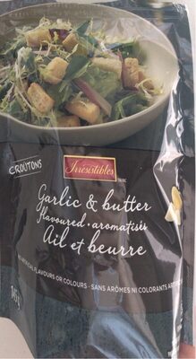 Croûtons aromatisés ail et beurre front packaging