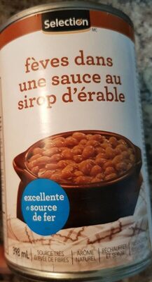 Fèves dans une sauce au sirop d'érable
