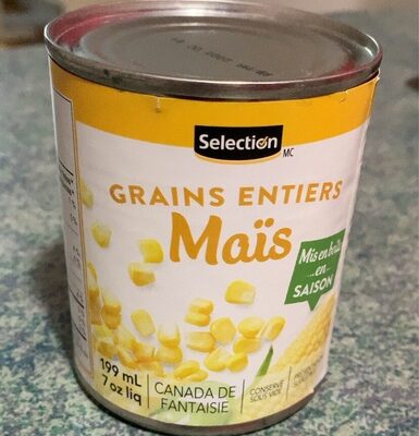 Maïs Grains Entiers front packaging
