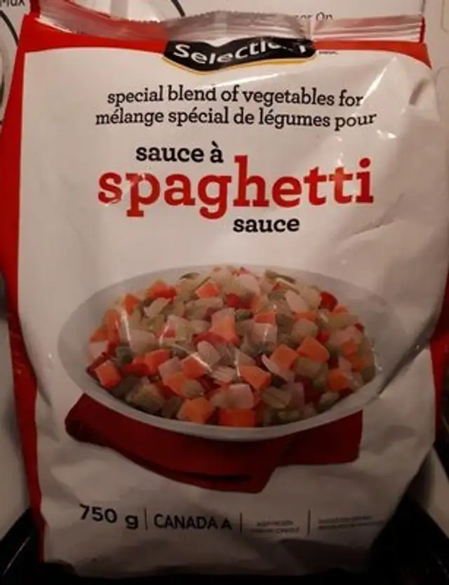 Mélange spécial de légumes pour sauce à spaghetti
