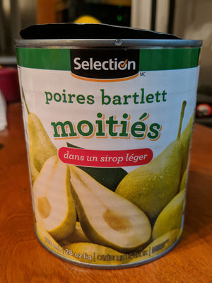 Pears-Bartlett, In Light Syrup - 3 Halves