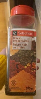 Poivre noir en grains front packaging