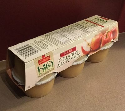 Collation aux pommes sucrée