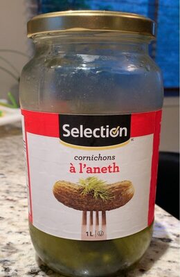 Cornichons à l’aneth front packaging