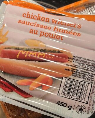 Saucisse fumées au poulet front packaging