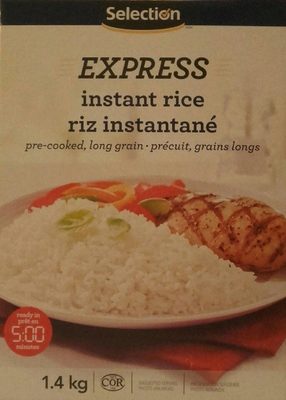 Selection Express White Rice front packaging