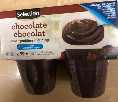 Snack pudding chocolat front packaging