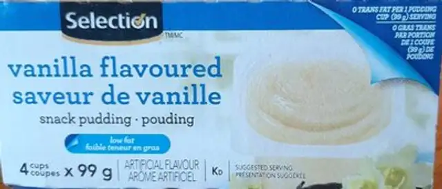 Pouding saveur de vanille