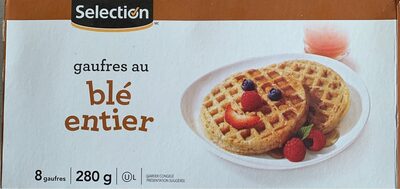 Gaufres au blé entier front packaging