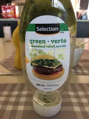 Sweetened relish sucrée