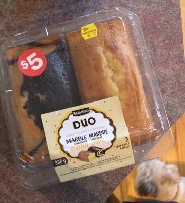 Gateaux marbrer chocolat dore