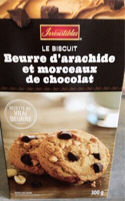 Biscuit beurre d’arachide et morceaux de chocolat front packaging