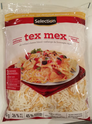 Mélange de fromages râpés tex mex front packaging