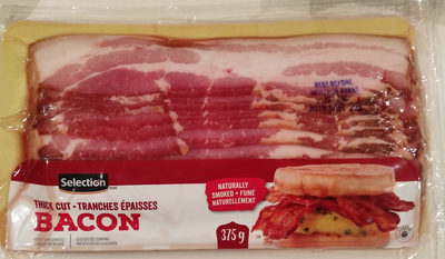 Bacon tranches épaisses front packaging