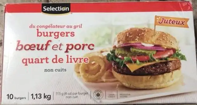 Boeuf et porc quart de livre