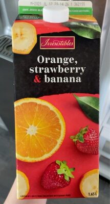 Orange, strawberry & bannana