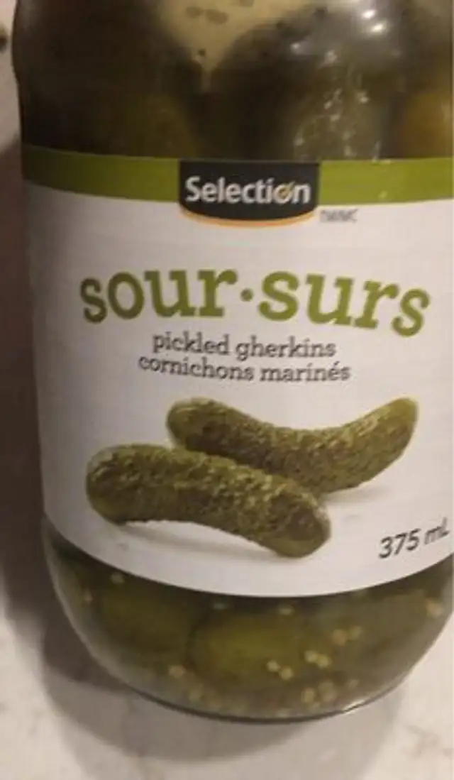 Cornichons marinés surs