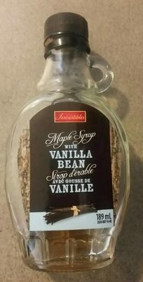 Sirop d'érable avec gousse de vanille front packaging