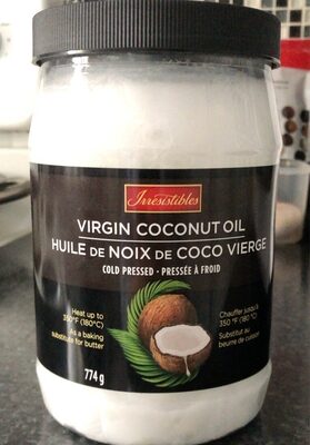 Huile de coco front packaging
