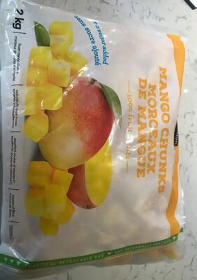 Morceaux de mangue congelés