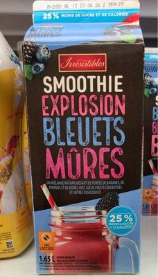 Smoothie explosion bleuets mûres