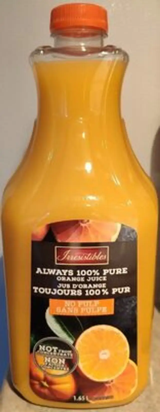 Jus d'orange sans pulpe 1.65L