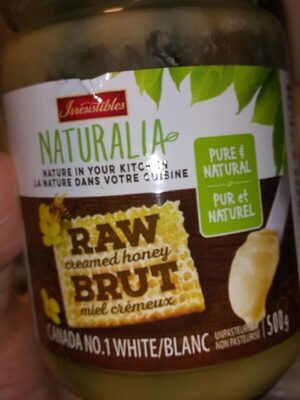 Miel brut crémeux front packaging